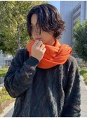 ニュアンスパーマ 色気パーマ ミディアムウルフ MOMO