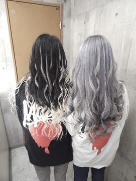 ヘアメイク フォックス 錦店(hair make FOX) ハイライト風エクステ/巻き髪