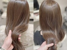 【ブリーチなし透明感カラー】自然光にとけ込む、やわらかな発色♪