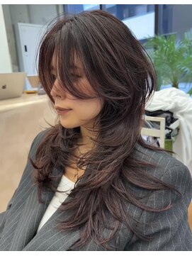 ヌエン 渋谷(NU/EN) 秋冬オススメ！ローズブラウン×ハッシュカット/レイヤーカット