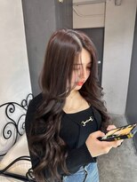 ボルド(Bordo)&nbsp;【韓国風】小顔見え！顔周りレイヤー×ダークブラウン