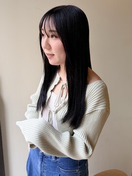 ヒントステーション(HINTSTATION) 〈浅草美容室〉ロングストレート×アッシュグレージュ