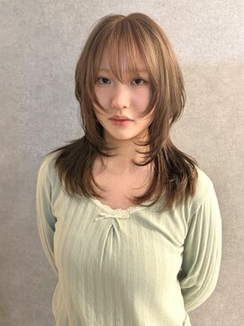 ノブレス(NOBLESSE) ハッシュカット×ブリーチありブラウン