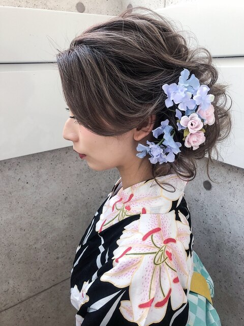 和服に似合うヘアセット★