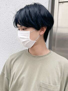 アイティー バイ アルバム 浦和店(IT by ALBUM) オーガニックカラーアッシュブラック短髪韓国マッシュ_ba336411