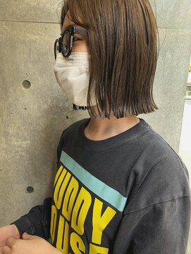 ポーズヘアー 大阪 福島(PAUSE HAIR) ボブ×オリーブベージュ