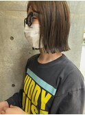 ボブ×オリーブベージュ