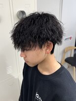 ツイストスパイラル波巻きスパイラルパーママッシュメンズヘア