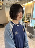CAF松本/顔まわりウルフボブ/ダークトーンカラー/心斎橋