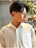 センターパート ビジネス 眉カット マッシュヘア 爽やか