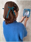 推し活／ヘアセット／編みおろし／ヘアアレンジ／ヨシンモリ