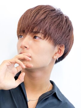 エルマーク 京橋(L-MARK) マッシュナチュラルカラーマッシュメンズヘアカラーツーブロック