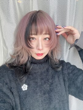 ギャラクシーアンブレラ 水戸店(GALAXY&BRELLA) 個性派ウルフカット