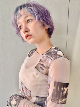 ジェム(GEM) イヤリングカラー/細みハイライト/ラベンダーミルクティー★69