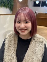 ビューブルー 亀戸錦糸町(VIEW BLUE)&nbsp;美髪カールシアーカラーピンクブラウンエアリーロングセミディ