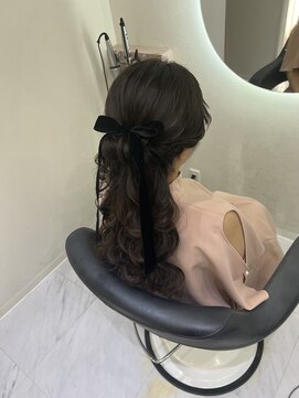クラン 北新地店(Clan) 綺麗めハーフアップ/北新地ヘアセット