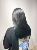 縮毛矯正で仕上げるキレイな黒髪ロングストレート/髪質改善Tr