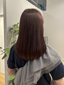 ジアン バイ ミルボン NU茶屋町+(GIEN by milbon) レッドブラウン/ボルドー/ワインレッド/暖色カラー/吉岡美音