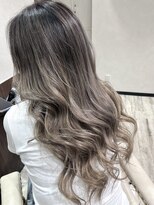 ベルヘアーデザイン 堺東(Belle hair Design)&nbsp;バレイヤージュレイヤーカットイルミナカラーオリーブ韓国風堺東