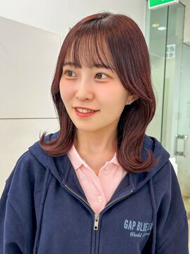 【Nico】佐藤有華／顔まわり／もみれ毛／小顔／ピンクブラウン