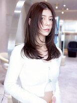 アンスリウム 吹田(Anthurium)&nbsp;ミディアムレイヤー/大人可愛い/髪質改善/シースルーバング