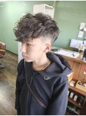 スペインカール×テーパーフェード