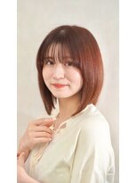 シアバイルーシー(SIA by LUCEY)&nbsp;暖色カラーブリーチなしピンクボルドーカラーレイヤーカット赤髪