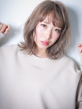 カバーヘア イヴ 戸頭店(COVER HAIR EVE) *EVE戸頭*無造作カールの抜け感くびれセミディx