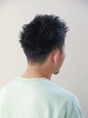 黒髪アップバング刈り上げショート【短髪ツーブロック】