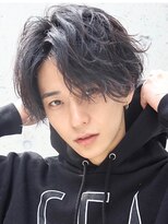 ネイビー(NAVY)&nbsp;ライトパーマでニュアンスウェーブ！seaウェーブパーマ