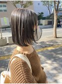 透明感抜群、ブリーチなしグレージュ