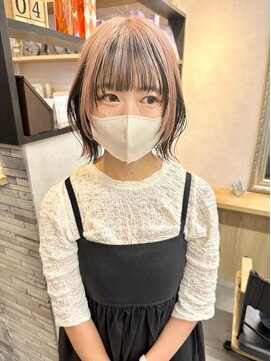 サンド 表参道(sand) 表参道ブリーチダブルカラーピンクベージュ