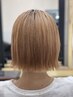 【ブリーチやハイライト毛、エイジング毛に対応】　カット＋酸性ストレート
