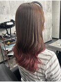 ハニーベージュ ピンクグラデーション
