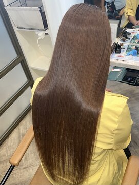 プラス ファースト ヘア(Plus 1st) オージュアトリートメント×艶髪ブラウン×スーパーロング