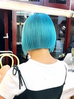 ヲタク(wotaku.)&nbsp;水色カラーハイトーンブリーチケアブリーチダブルカラーリタッチ