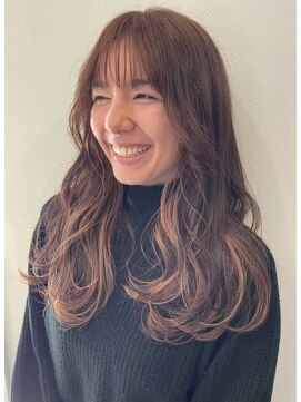 マイ ヘア デザイン 岡崎(MY hair design) 切りっぱなしボブ/エアリーロング/美髪/ピンクブラウン/岡崎