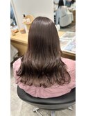 ブリーチなしで作る艶カラー!透け感ベージュ