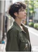☆シースルーバング小顔ウルフミディ黒髪メルティカラーボブ