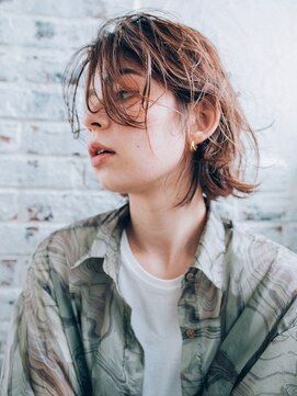 エーバイフー 江坂店(A BY WHO) A BY WHO江坂/ミディアムレイヤーボブ/透明感カラー