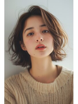 サロンドアンアリー(Salon de an Ally) アッシュカラーボブ白髪ぼかしハイライト20代30代40代50代六町