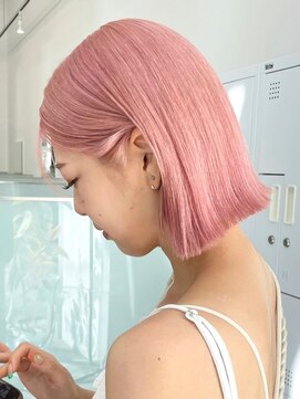 ニトバイアンキシム(nit by ahnkism) ボブミルクティーベージュブリーチダブルカラー堀江