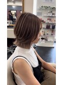 ハイライト　インナーカラー　ミルクティーベージュ