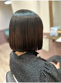 縮毛でお手入れ◎切りっぱなしボブ
