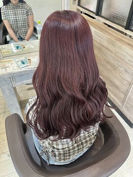 ジャストビューティマカロン 上大岡(Just Beauty macaron) 【 nagi 】ブリーチなしダブルカラー/ラベンダーピンク