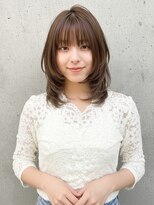 ヘアアンドメイク ニューヨーク ニューヨーク 長岡天神店(Hair&Make NYNY)&nbsp;セミディ×レイヤー×ヘーゼルベージュ