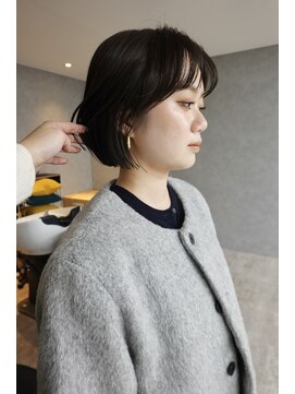 ジュール(JOULE'S) 大人ボブ/パツッと丸いボブ/暗めカラー/ブラウン