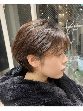 アットティ(@.t) ショートパーマ　調布　仙川　白髪ぼかし　ハイライト　髪質改善