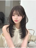 卵型似合わせ韓国前髪カット　ワンホンレイヤー　【銀座】