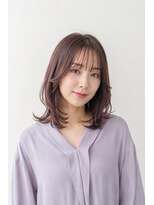 ベルス(bellus)&nbsp;顔まわりレイヤー×ラベンダーブラウン 20代　30代　40代